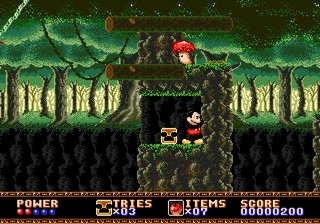 une photo d'Ã©cran de Castle of Illusion sur Sega Megadrive